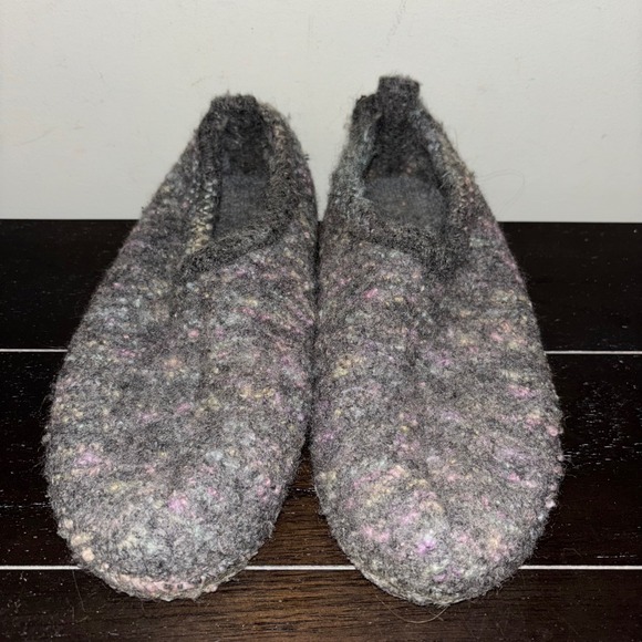 Haflinger Wool Slippers | Womens Size 41 | Gray Multicolor House Shoes Comfort‎ - Picture 4 of 8